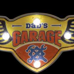 Insegna luminosa Vintage Garage da interno
