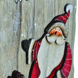Slitta con Babbo Natale in legno