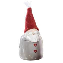 Biscottiera in ceramica Babbo Natale Mascagni