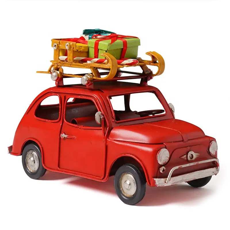 Modellino Vintage auto d'epoca natalizia Modellino Vintage auto d'epoca natalizia