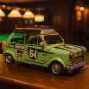 Modellino Mini Cooper da corsa d'epoca