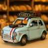 Modellino Fiat 500 d'epoca da rally