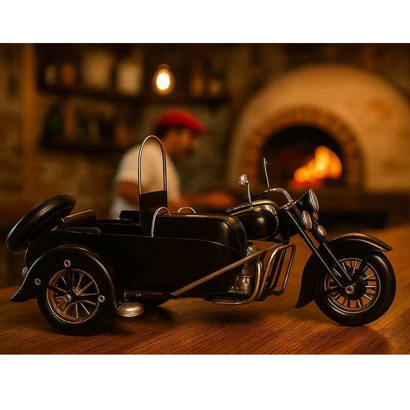 Modellino sidecar d'epoca