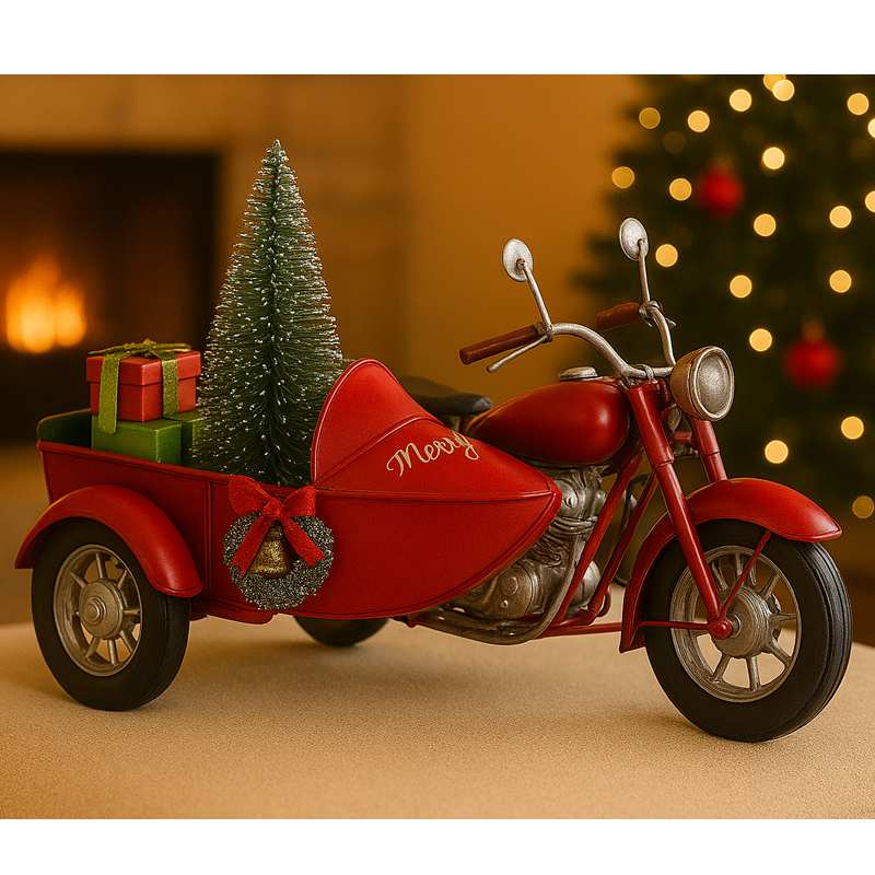 Modellino Sidecar di natale d'epoca