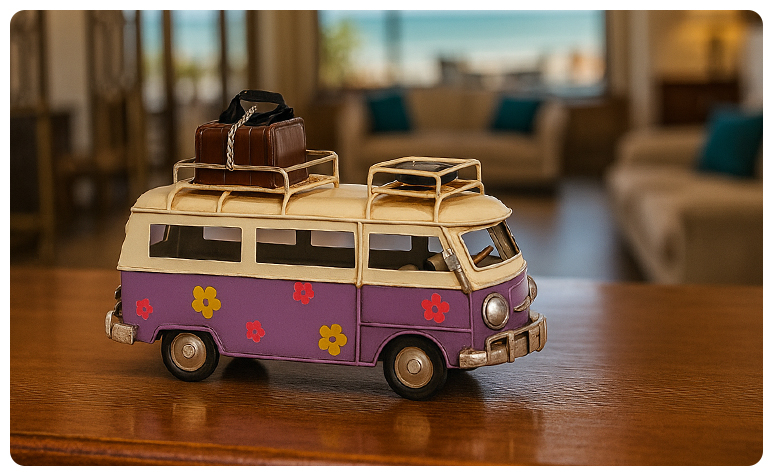 Modellino Volkswagen pulmino hippie